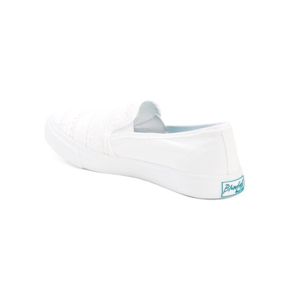 BLOWFISH White Braided Twin Gore Slip On Sneakers - Picture 2 of 2